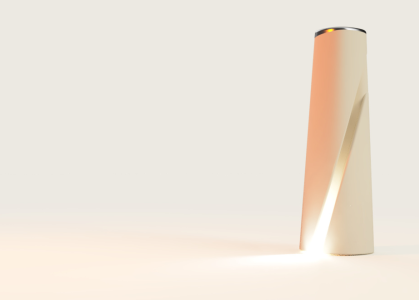 FertiNest: In this status a light-based indicator of a new notification, hinting visually hinting to a door that is being opened, through which a lightbeam grows.