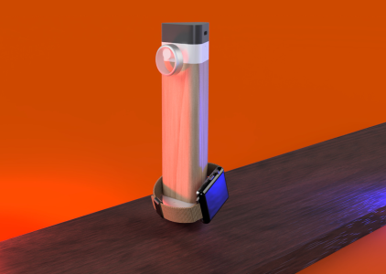 An early exploration of FertiNest, in which multiple wearables could be physically paired/stored to one modular data hub. Adaptable modules had multiple control functionalities by twisting and pressing, inserting a teststrip, scanning a result etc.